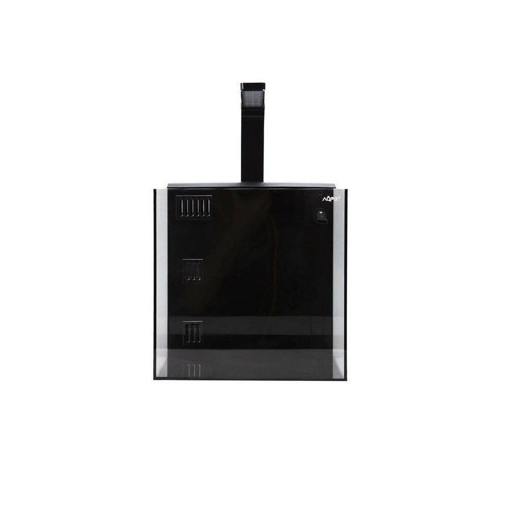 Aqpet Kubic 50 Rear Nero - vasca in vetro extrachiaro cm50×50×50h con filtro posteriore
