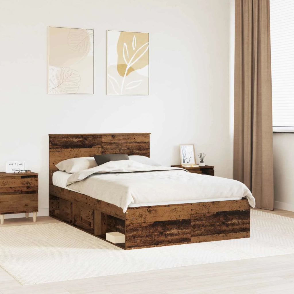 Struttura del letto-Giroletto Legno vecchio 120 x 190 cm Pino massello 778032