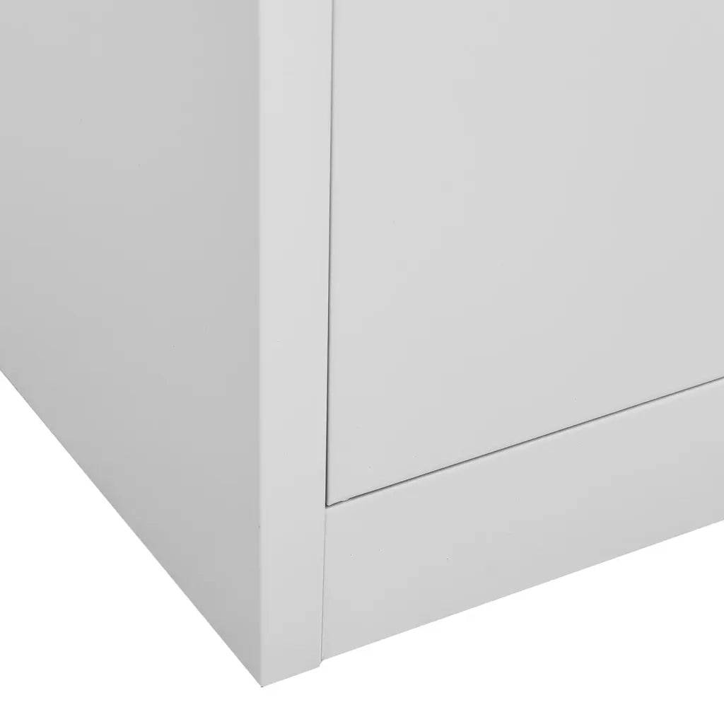 Armadio per Ufficio Grigio Chiaro 90x40x180 cm in Acciaio 336414