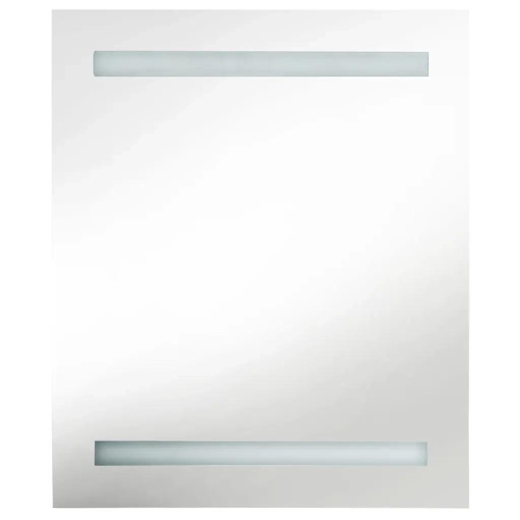 Armadietto a Specchio con LED Nero 50x14x60 cm in MDF 326480