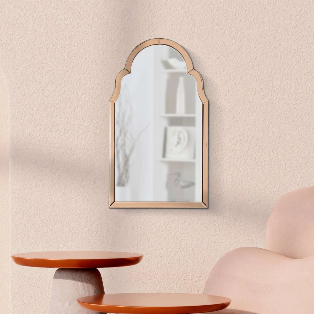 Mostarr, Specchio Cornice Sagomata, 47x80h cm Rosa