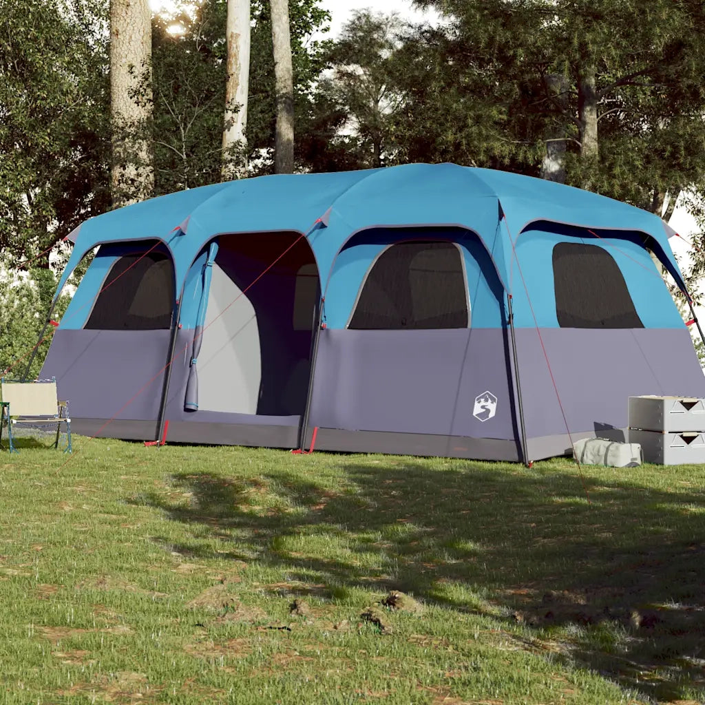Tenda Familiare Cabina per 10 Persone-Tenda da campeggio Blu Impermeabile
