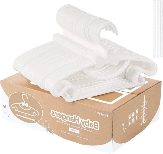 40 pezzi di appesi per bambino in plastica senza attrito, appesi ultradunni per bianche appesi per bambino con 3 cinture di appoggio in plastica - appesi per bambino per abiti da bambino e bambina