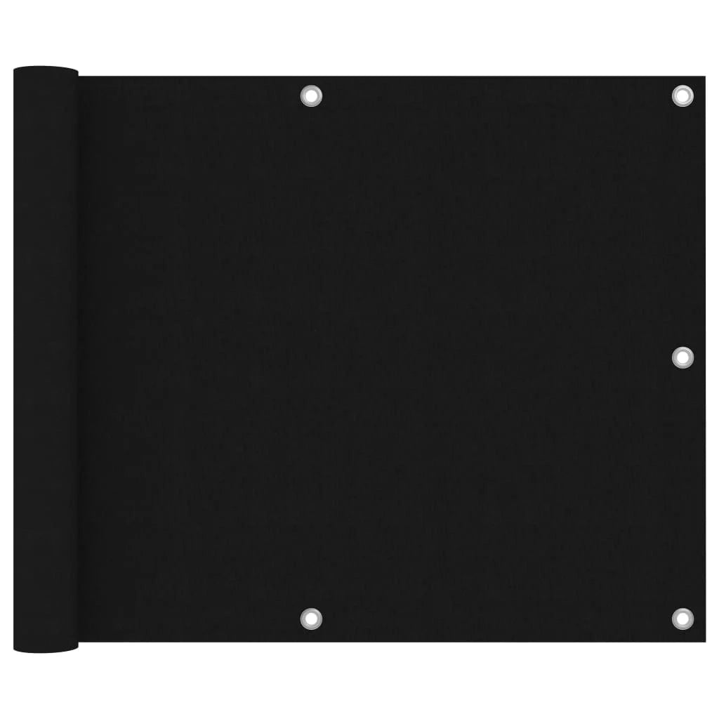 Paravento per balcone 75 x 400 cm tessuto oxford nero 02_0010271