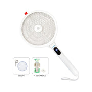 Kit Daewoo Racchetta Bianca Antizanzare Elettrica USB + Aquatain Block + 5 Esche
