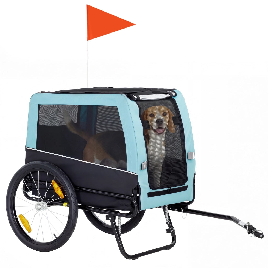 Trasportino per Cane Pieghevole per Bicicletta ¨C Zephmum ¨C Blu Chiaro 143x70x90 cm
