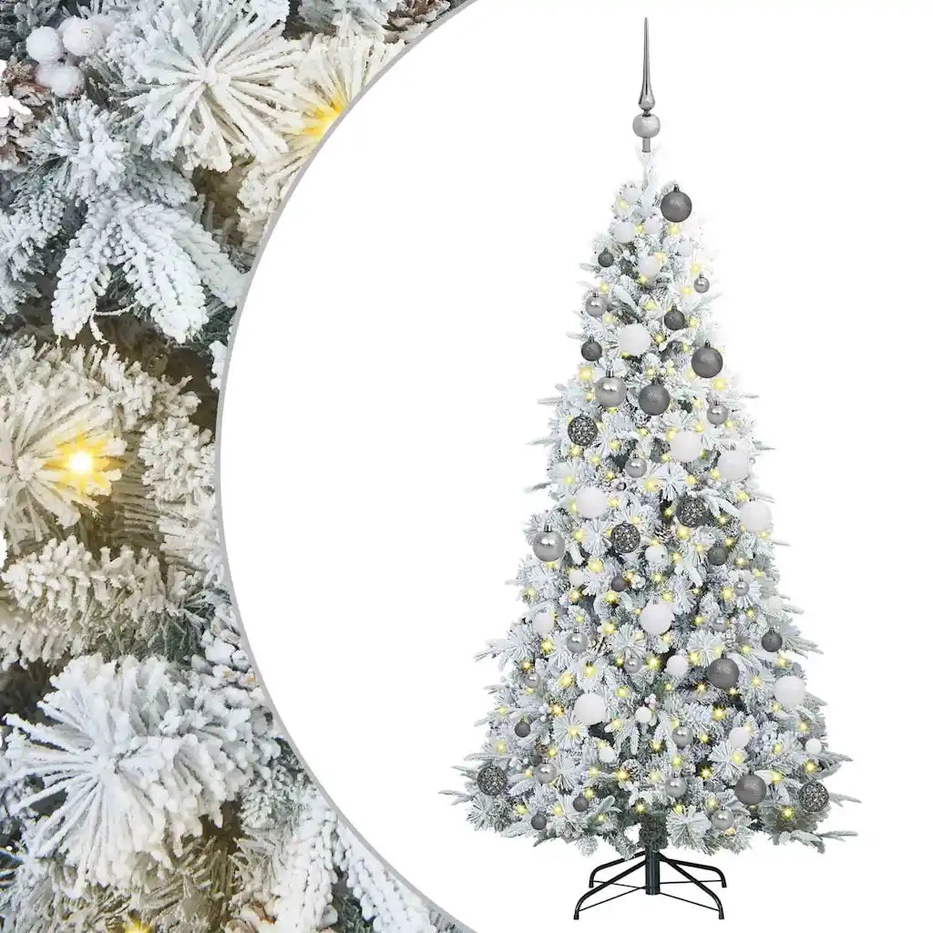 Albero di Natale Artificiale con Rami Pieghevoli Bianco 180 cm 3397483