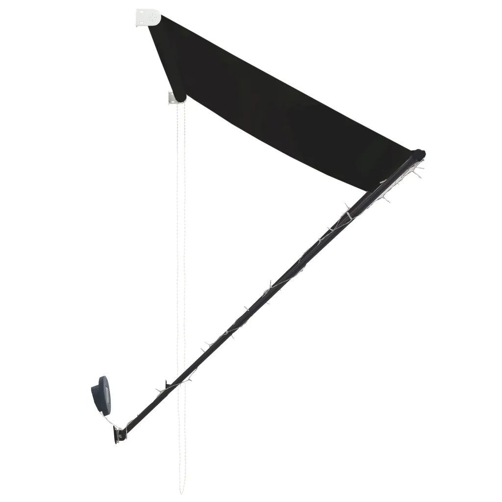 Tenda da Sole Retrattile con LED-Tenda parasole per Patio 350x150 cm Antracite