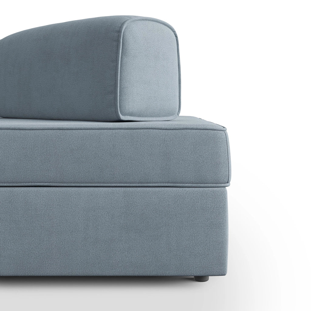 Liberty Divano senza pouf estraibile e schienali movibili in tessuto morbido impermeabile T02 180 cm carta da zucchero