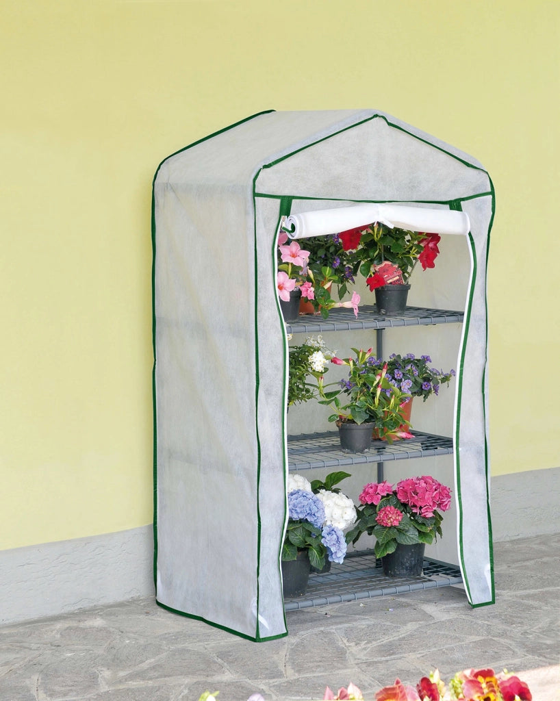 Telo Ricambio per Serra Verdemax Azalea 3 Ripiani 70x50x125 cm in TNT Bianco