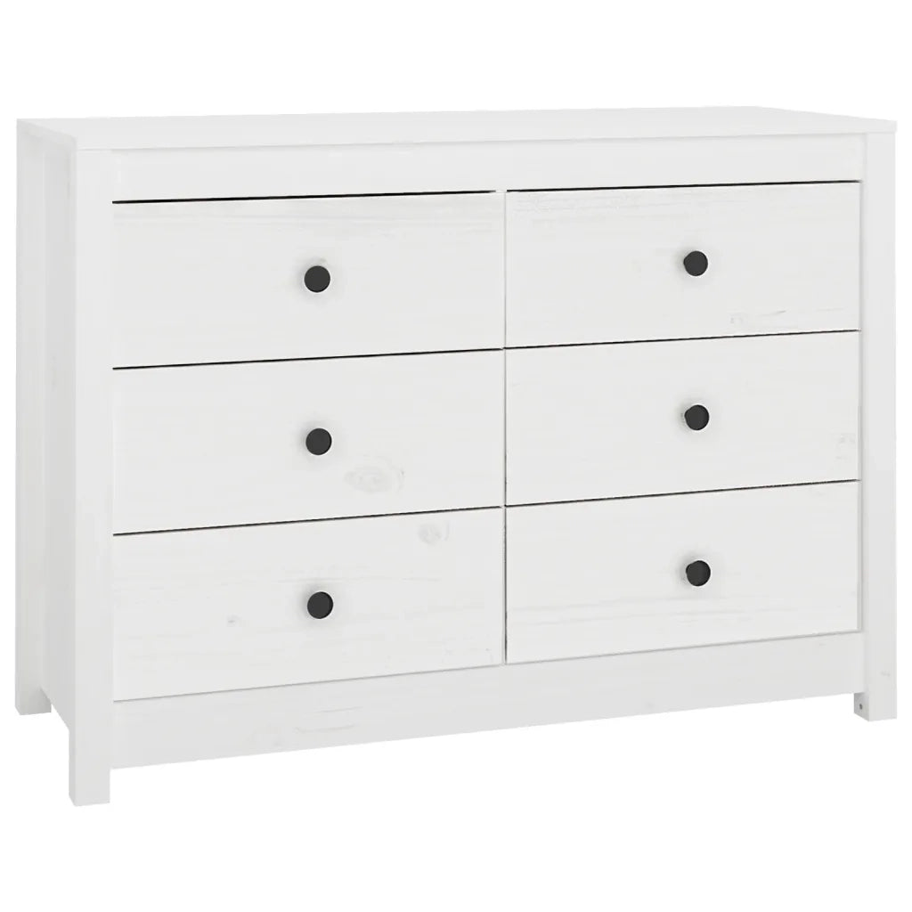 Armadietto Bianco 100x40x72 cm in Legno Massello di Pino 821765
