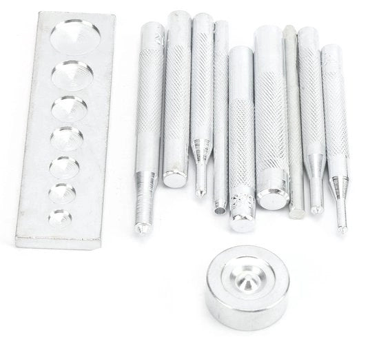 Strumento di Installazione Professionale - Set di Installazione - Viti a Dado - Attacco a Pressione - Perforatrice Rotonda - Acciaio Inossidabile - Portatile e Leggero