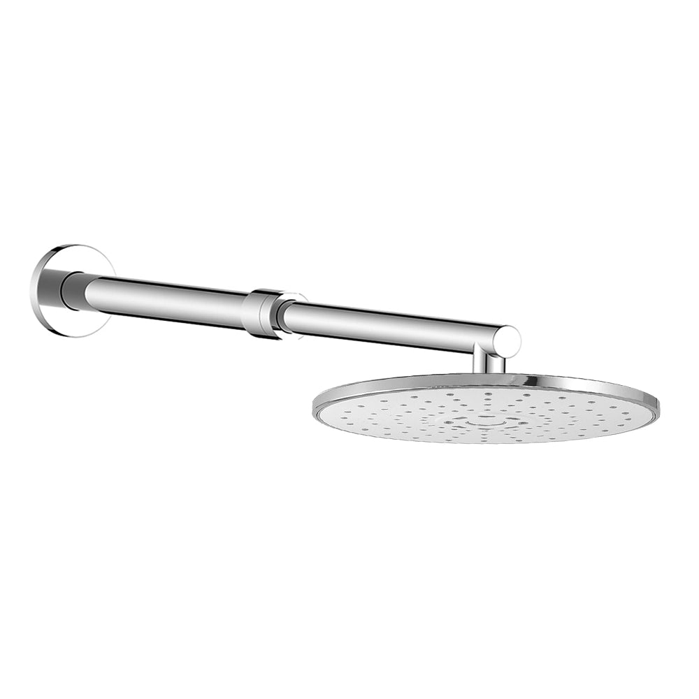 Set doccia con soffione in ABS e braccio estendibile 35-50 cm in ottone cromato