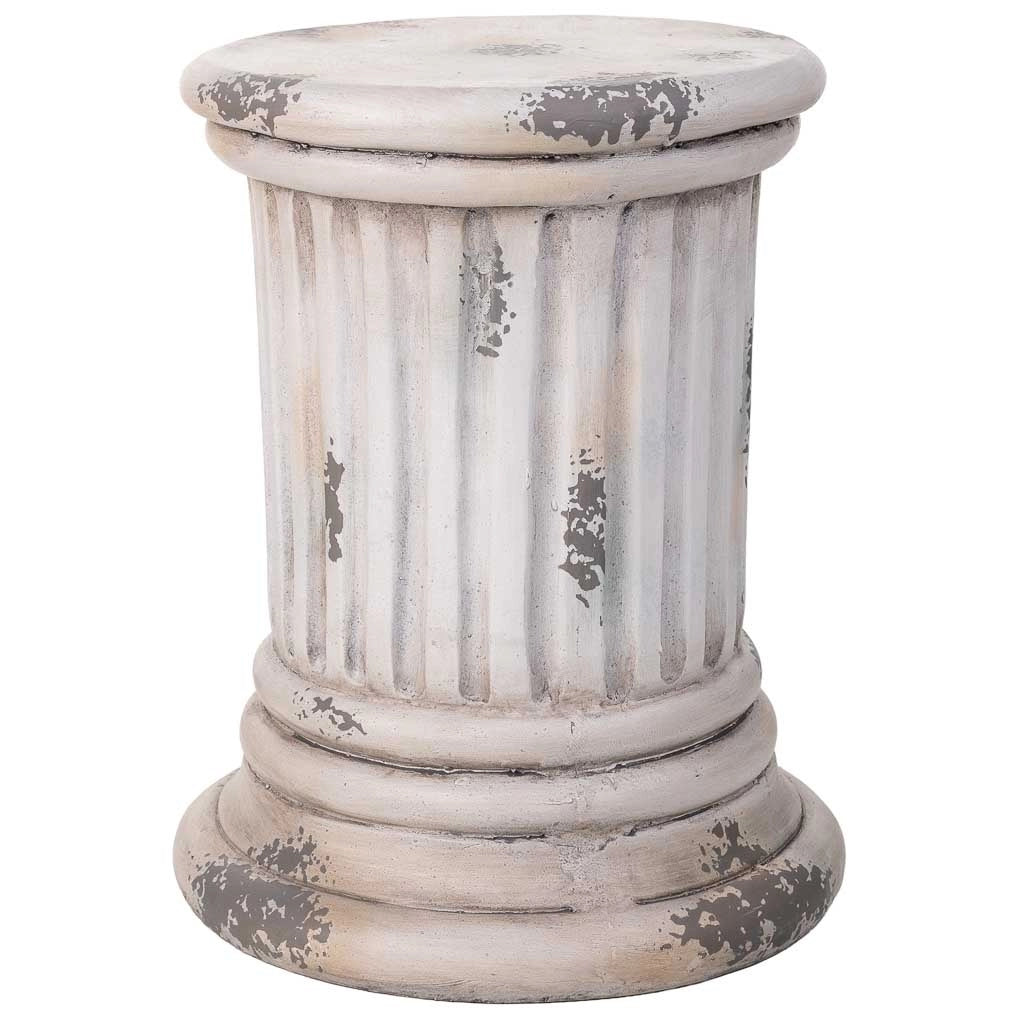 Colonna decorativa color pietra, cm 34x34x42h