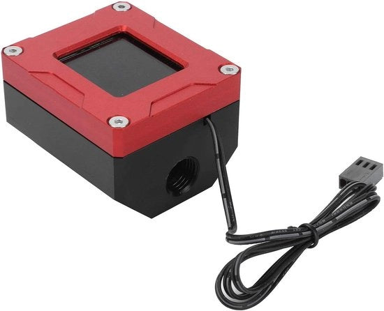 Stazione di misura della corrente elettrica con schermo LCD e raffreddamento ad acqua - indicatore di corrente elettrica e rilevamento della temperatura - connessione G1/4 - per computer PC