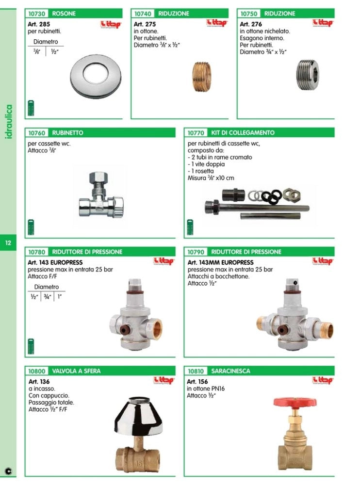 10pz itap art.285 rosone x rubinetti gr.1/2 cod:ferx.4857