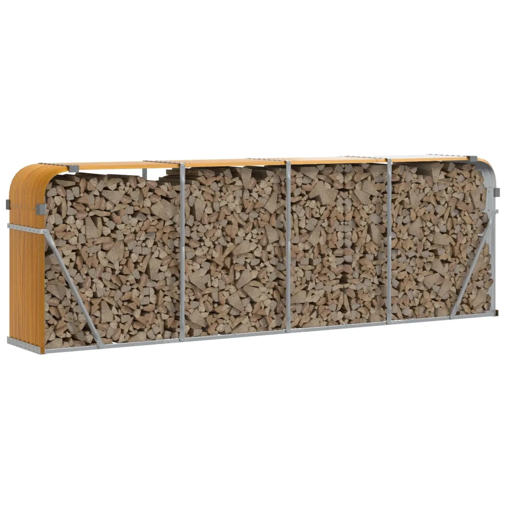 Portaceppi Effetto Legno 300x45x100 cm in Acciaio Zincato 364586