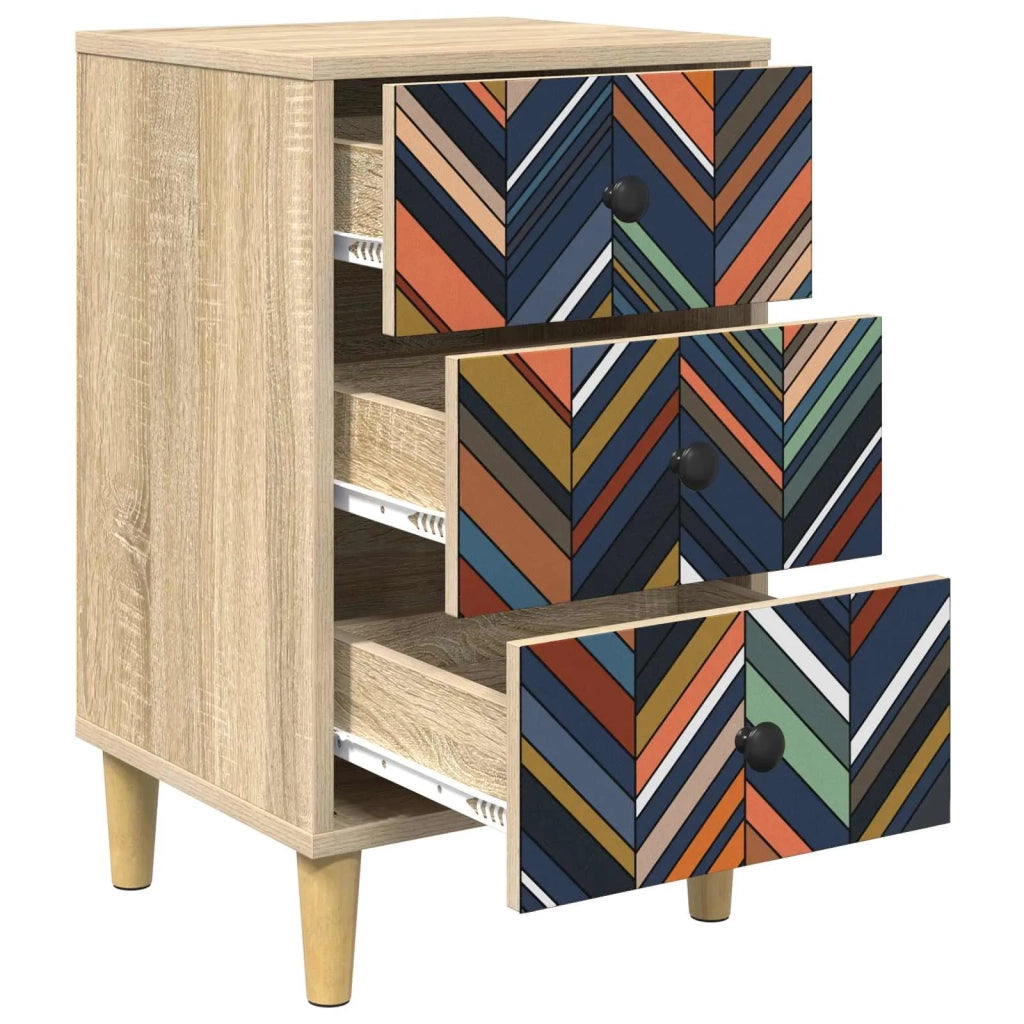 Armadio da Notte OMMEN 2 pz Rovere Sonoma 36 x 33 x 60 cm 8007290