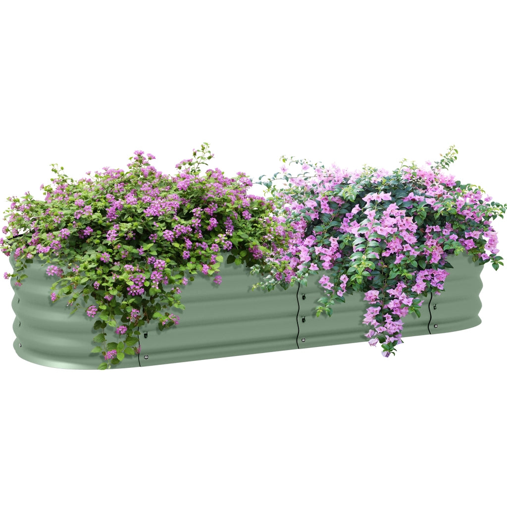 Fioriera rialzata modulare giardino ¨C Xylo ¨C acciaio verde 150x62x30 cm