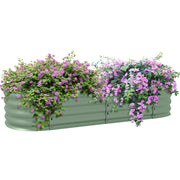 Fioriera rialzata modulare giardino ¨C Xylo ¨C acciaio verde 150x62x30 cm