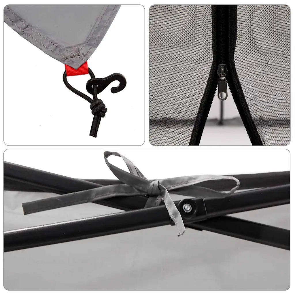 Tenda interna Grigio e arancione 303 x 303 x 196 cm taffetà 42001174