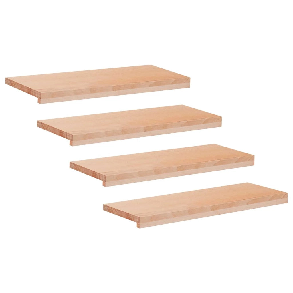 Tappeti per scale 4 pz 80 x 30 x 2 cm Naturale 3446191