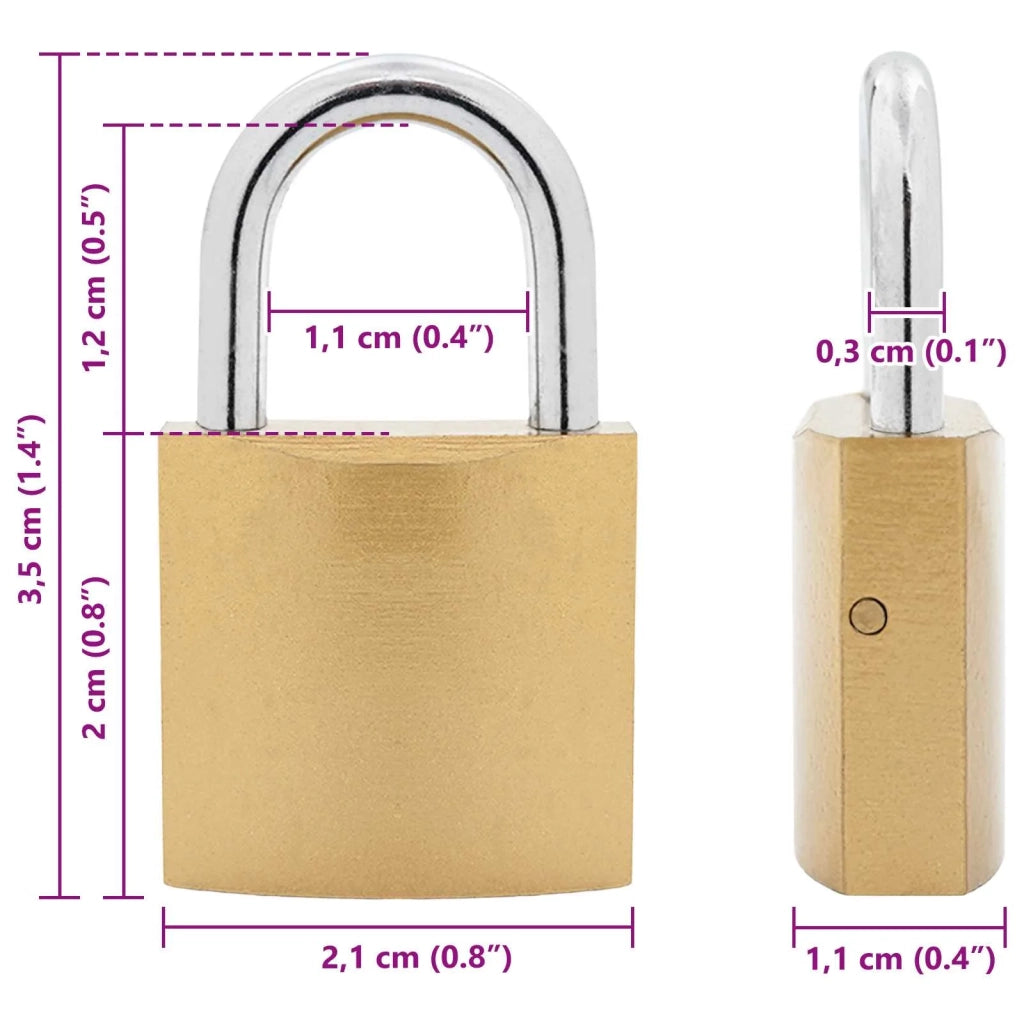 U Lock con Chiavi 12 pcs Ottone Ferro 42021892