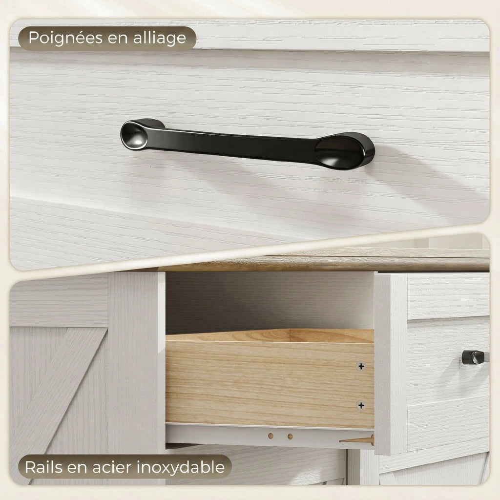 Tavolo da cucina con isola ¨C zephmum ¨C bianco