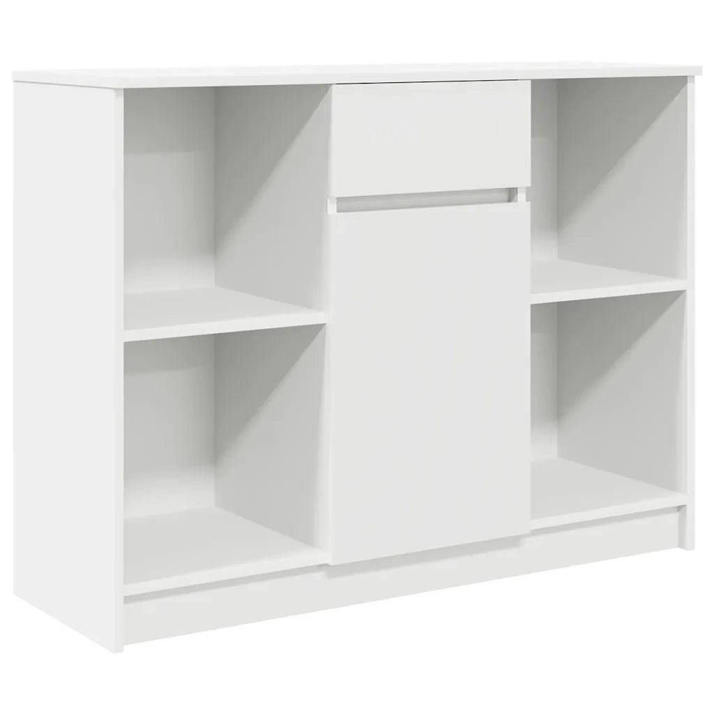 Credenza | Madia | Buffet da pranzo | Armadio da pranzo con Cassetto Bianco 101x35x76 cm in Legno Multistrato