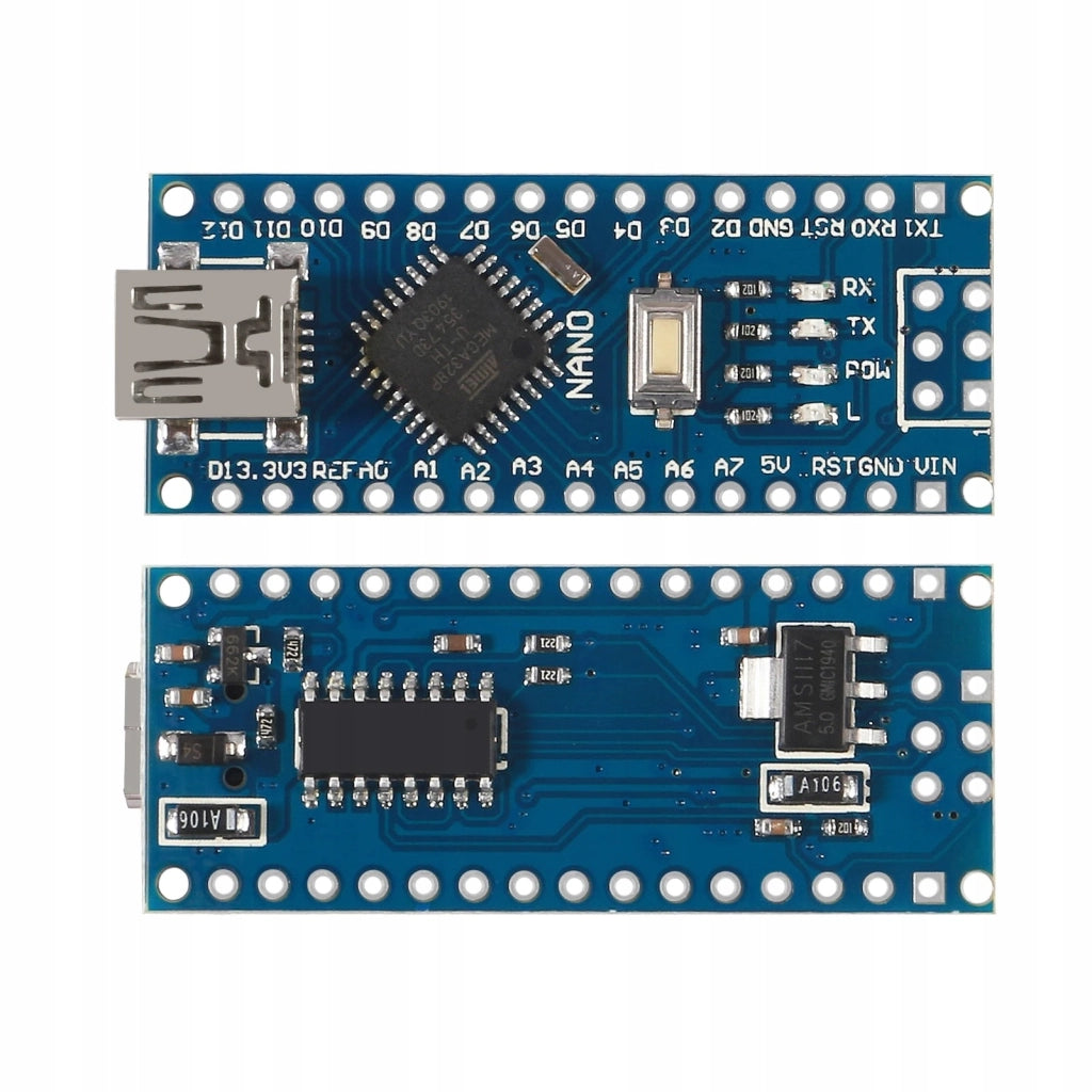 Modulo Nano 3.0 ATmega328 CH340 – Compatibile con Arduino | 5V, 32kB Flash, 16MHz | Progetti DIY e Programmazione Facile
