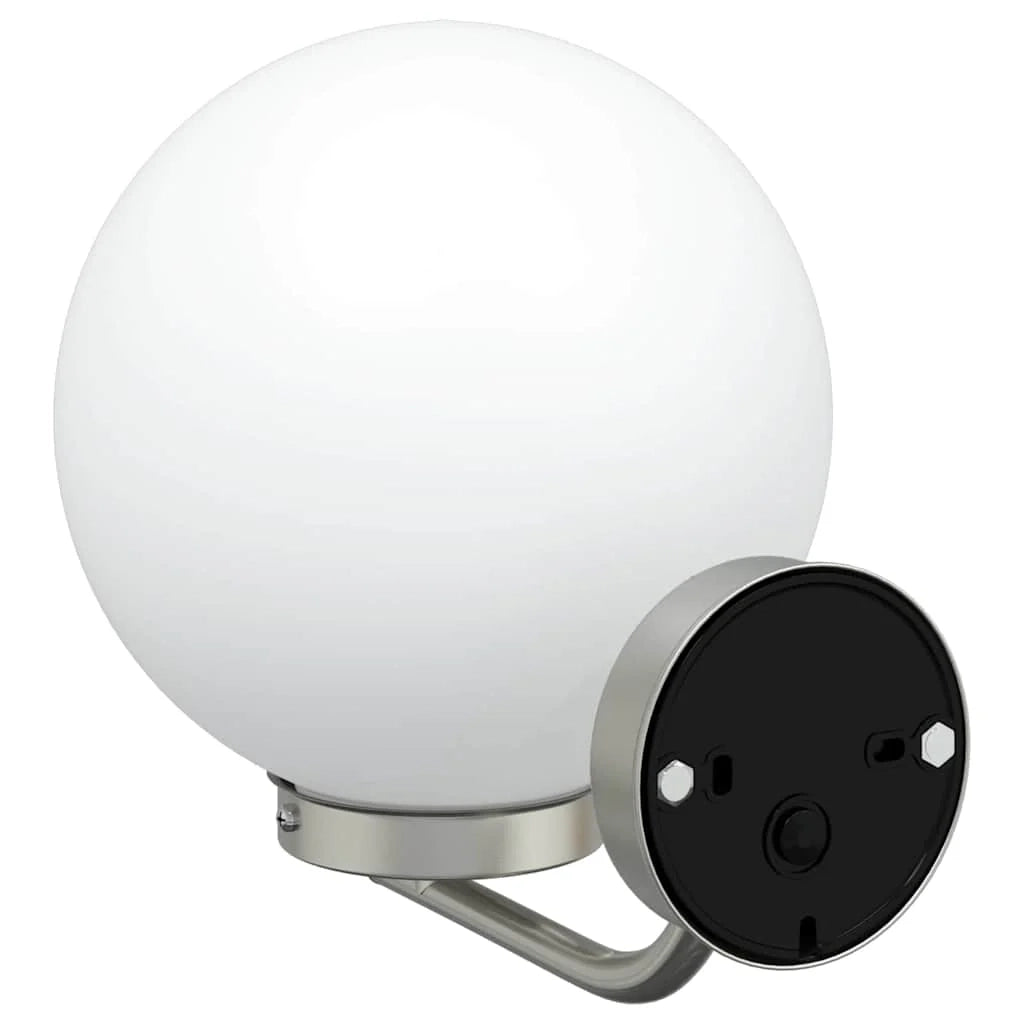 Set di 2 moderne lampade da parete per esterni 29 x 25 x 33 cm illuminazione di design durevole in acciaio inox argento 02_0056490