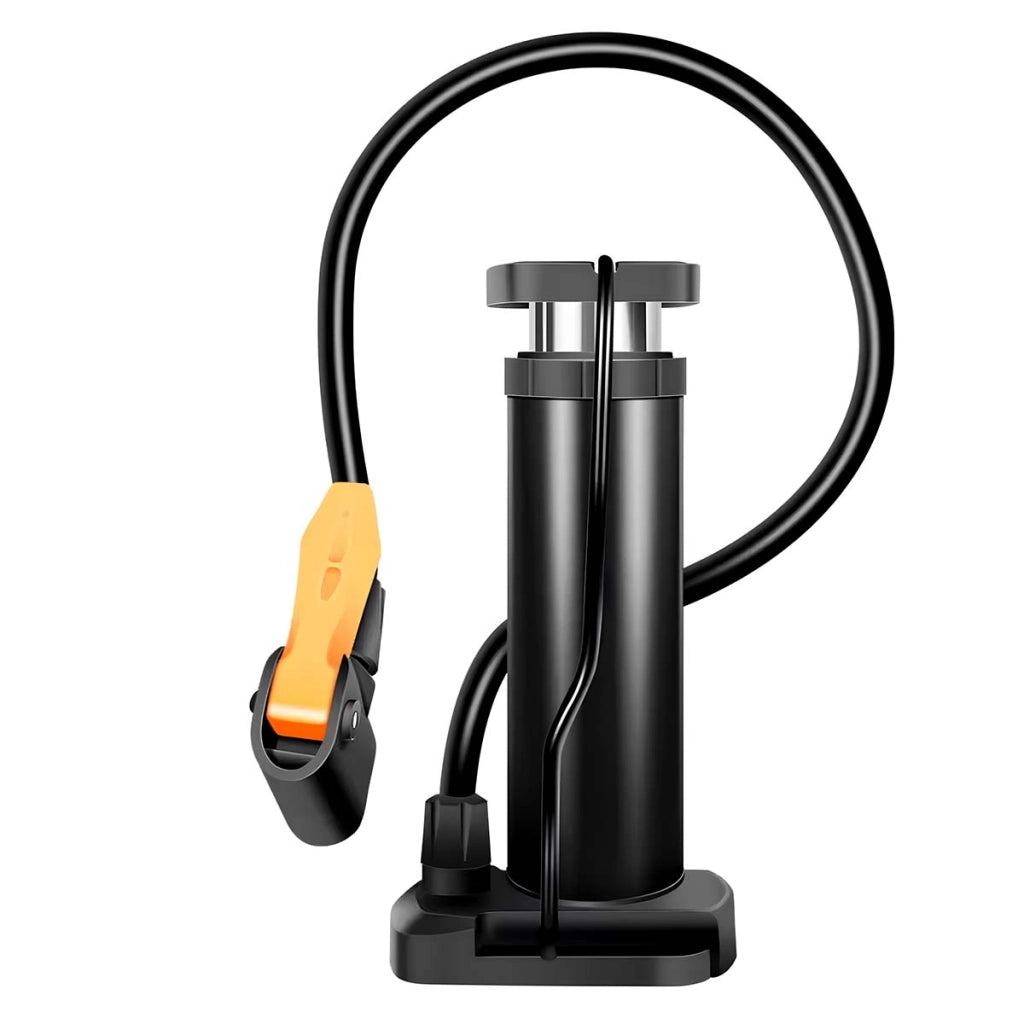 Mini pompa a pedale manuale 17 cm portatile, versatile e pratica Nero Avizar
