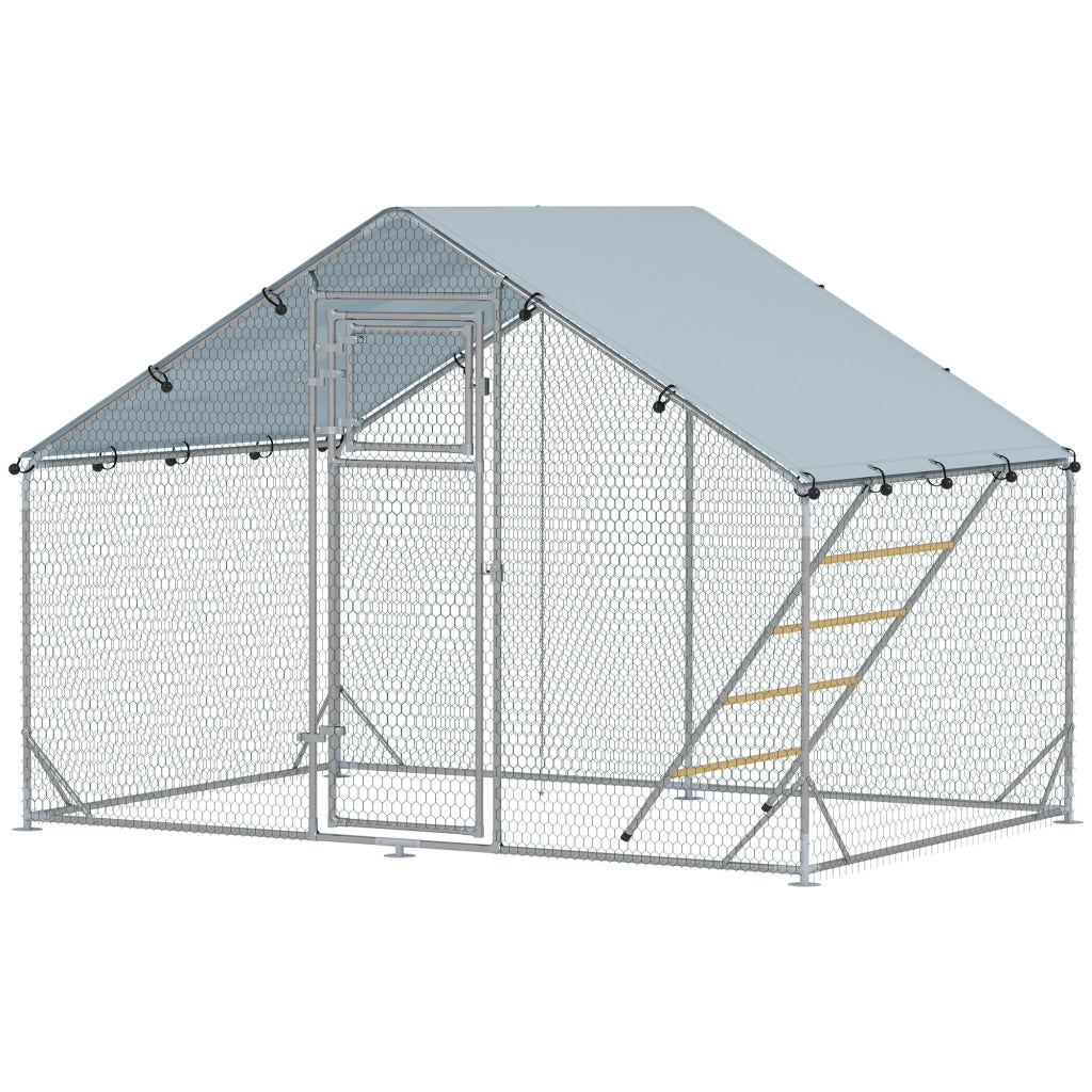 Recinto per Galline 6m2 ¨C Minimal ¨C Argento 3x2x1.9m