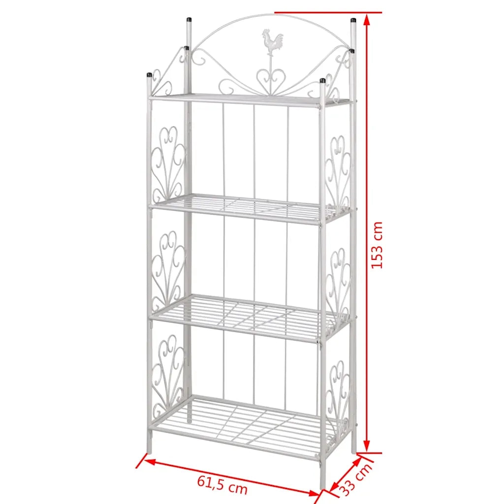 Supporto per Piante Quadrato Bianco 40781