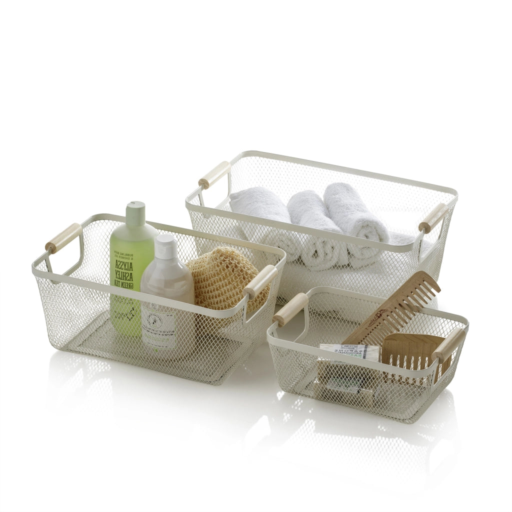 Set 3 cesti PIKOA bianco