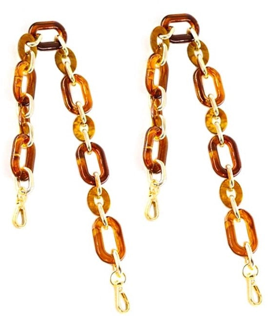 2 catene per borse - Acryl - Cinturino - Catena per borse - Taschi con chiusura a molla e fibbia