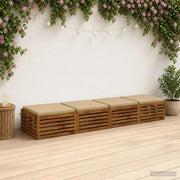 Cuscini per Sedia in 4 Pezzi SOEST 4 pz 100% Poliestere Beige 944670