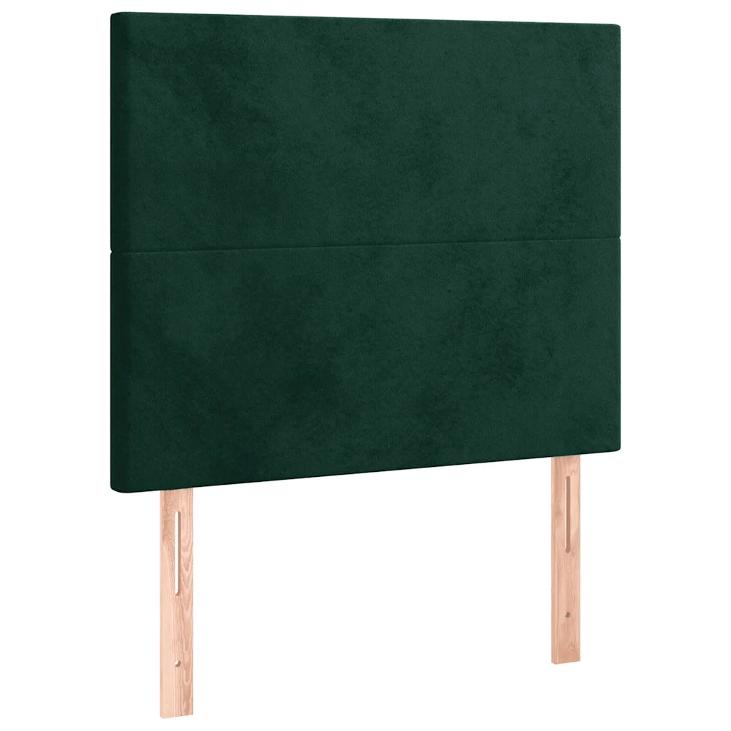 Testiera-Testata-Testiera Decorativa Verde Scuro 100x5x118/128 cm Velluto 927119