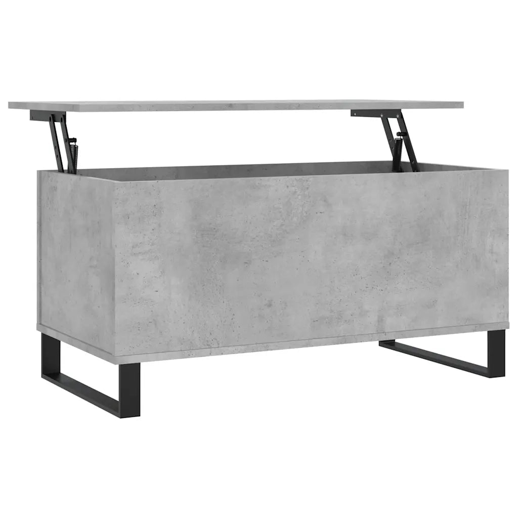 Tavolino Salotto-Tavolino da soggiorno-Tavolo Grigio Cemento 90x44,5x45 cm Legno Multistrato 608832