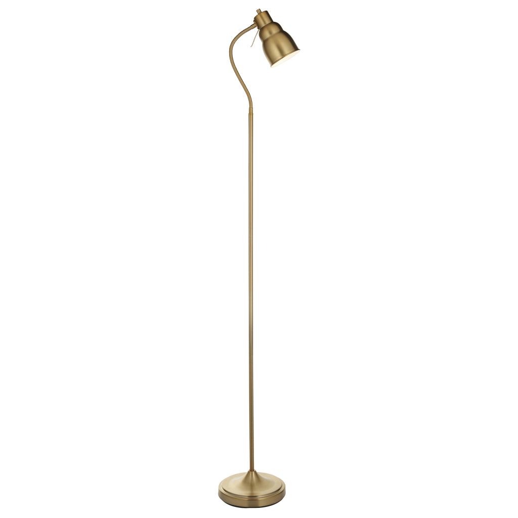 Lampada terra industrial ottone braccio flex GU10 Endon