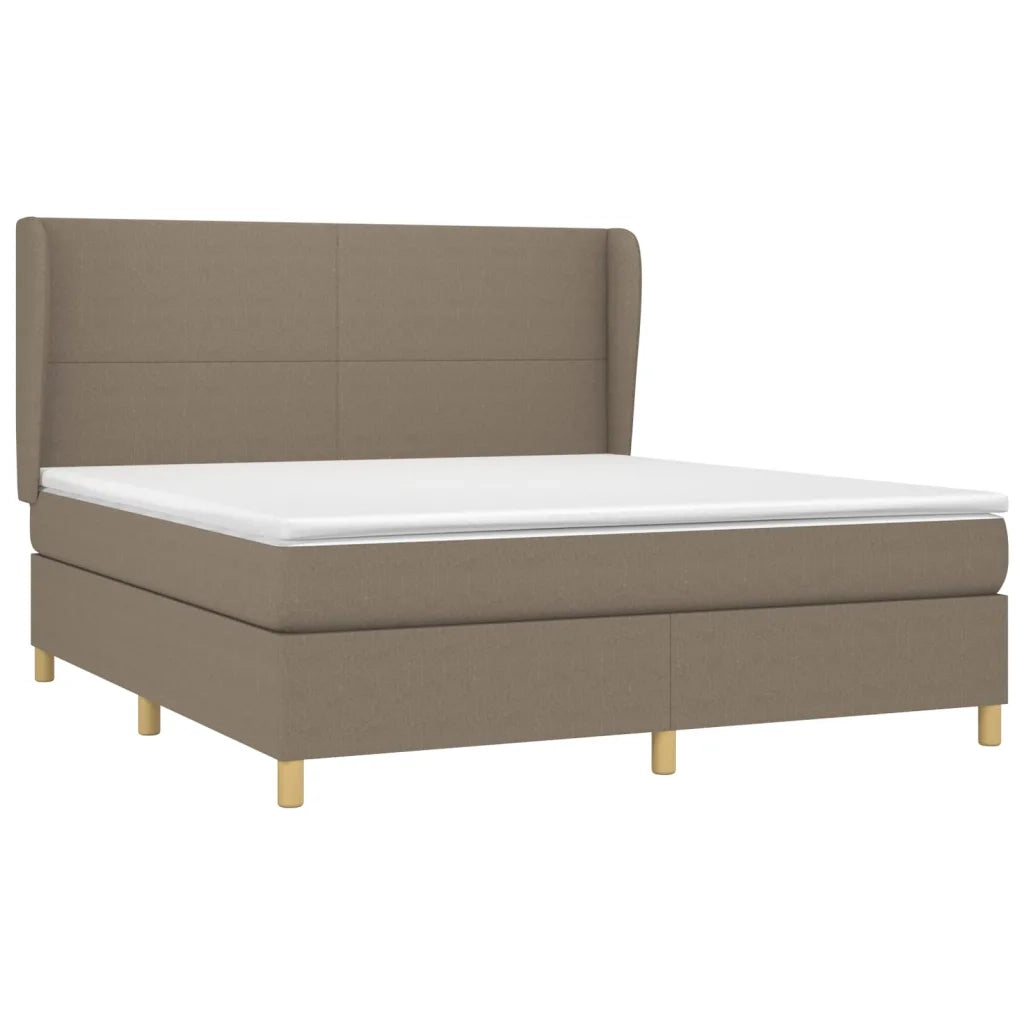 Giroletto a Molle con Materasso Tortora 180x200 cm in Tessuto 3128385