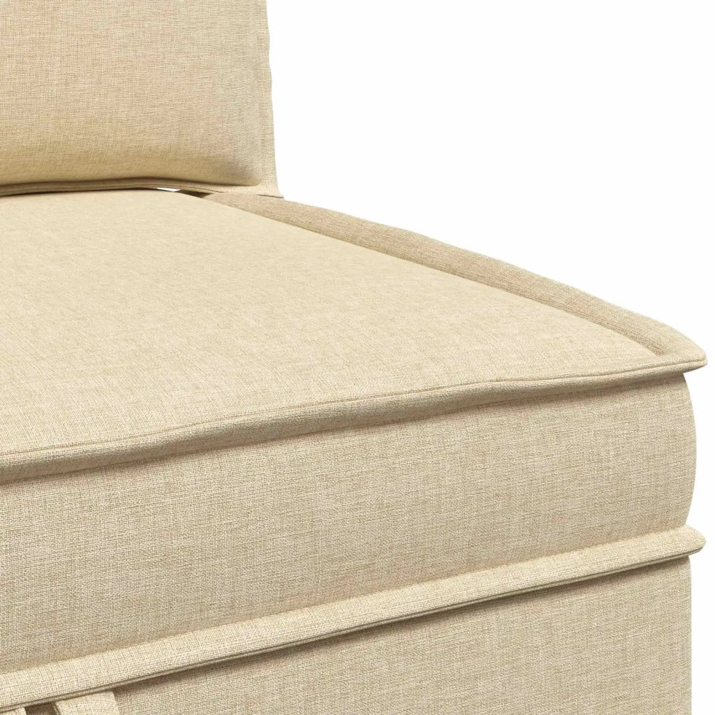 Set di mobili per il soggiorno con cuscino 3 pcs Crema Tessuto 3413708