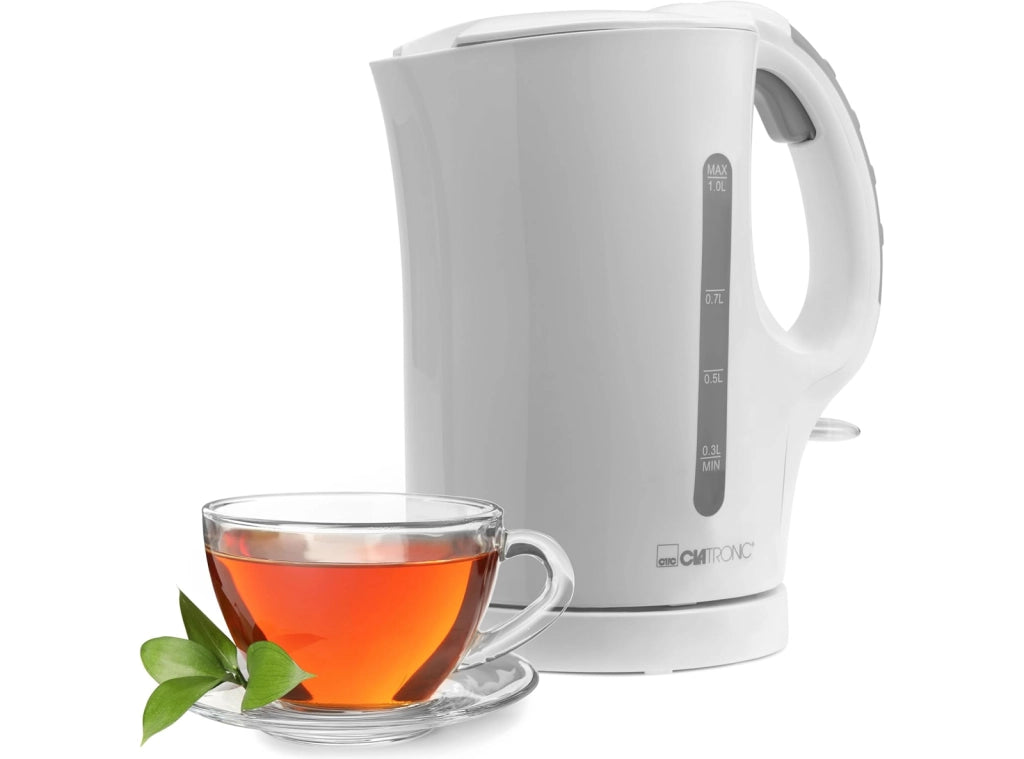 Bollitore Elettrico Clatronic WK 3462 da 1L 900W Acciaio Inossidabile Bianco