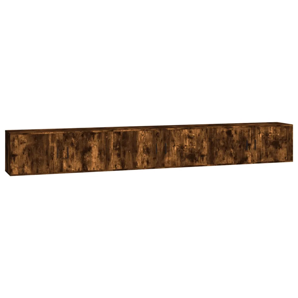 Mobili Porta TV a Parete 3 pz Rovere Fumo 100x34,5x40 cm 3188379
