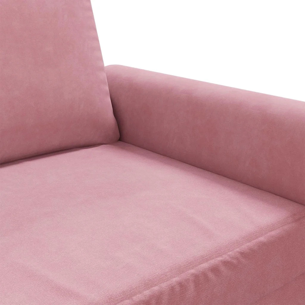 Divano a 2 Posti-Sofa 2 Posti Rosa 140 cm in Velluto 230928