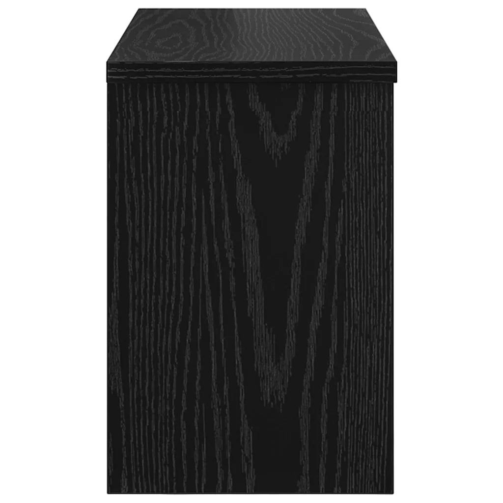 Appendiabiti a muro con lo scaffale Rovere Nero 50 x 20 x 30 cm 874332