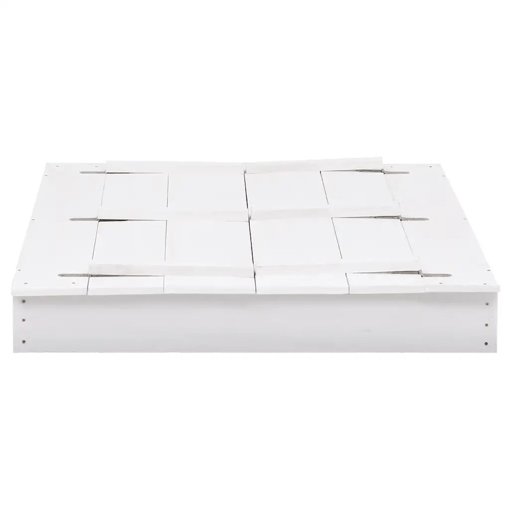 Sabbiera in Legno di Abete Bianca 95x90x15 cm 313889