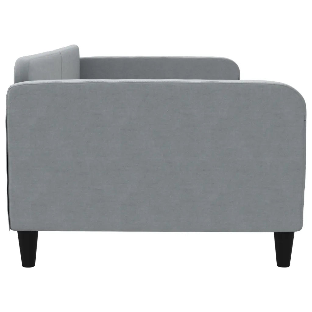 Letto da Giorno Grigio Chiaro 100x190 cm in Tessuto 354048