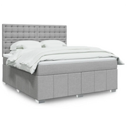Giroletto a Molle con Materasso Grigio Chiaro180x200 cm Tessuto 3294061