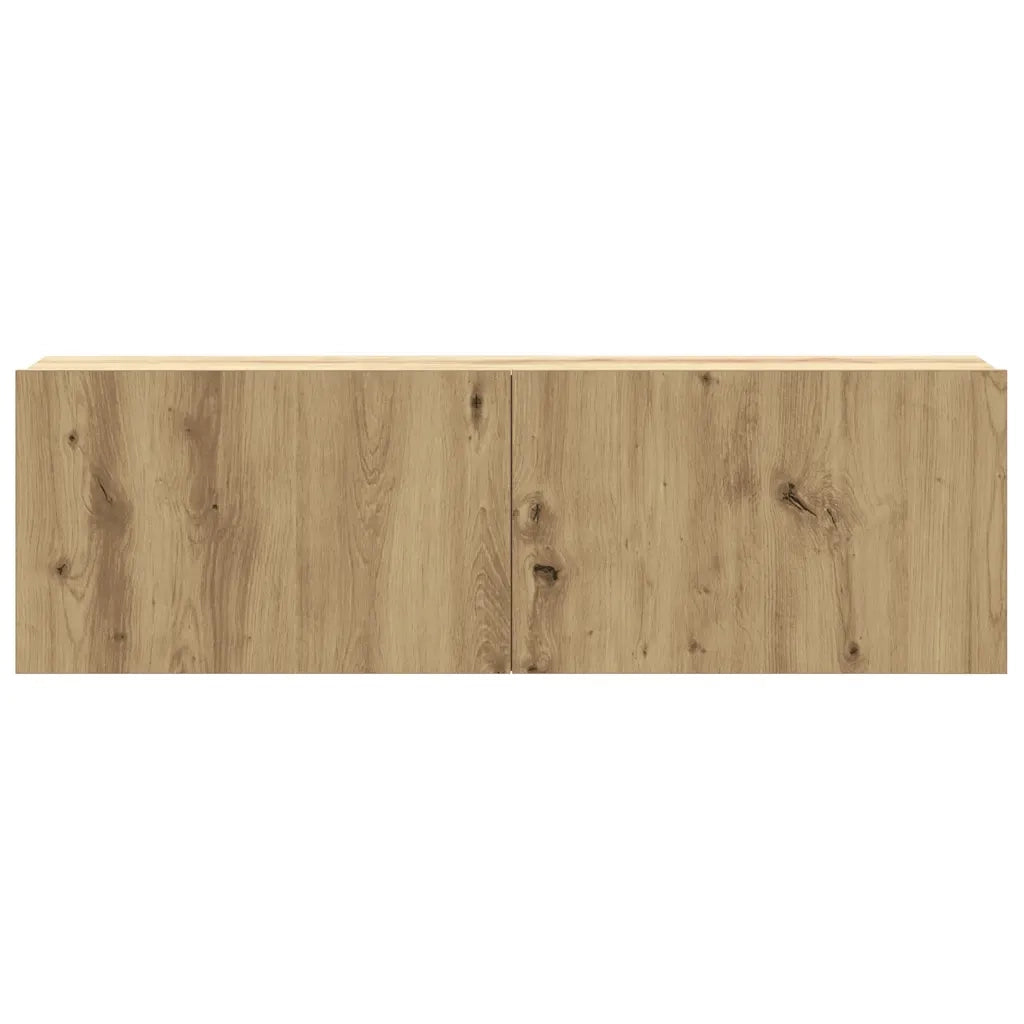 Set Mobile TV 6 pz-Credenza per TV Montato a Parete Rovere in Legno Multistrato 177589